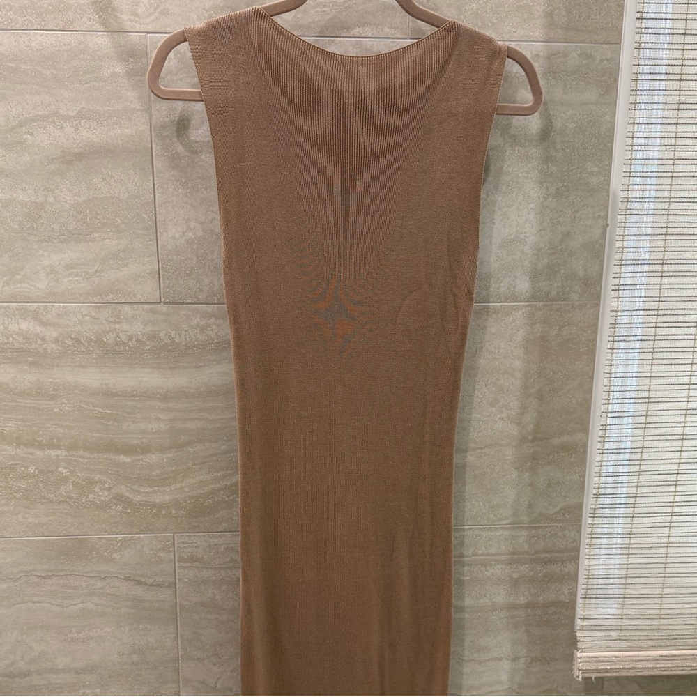St. Agni Tan Knit Maxi Dress Small